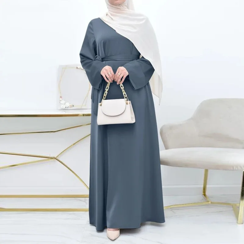 Высококачественное арабское 6 видов цветов длинное платье abaya dubai для женщин скромное 2024 простой дизайн