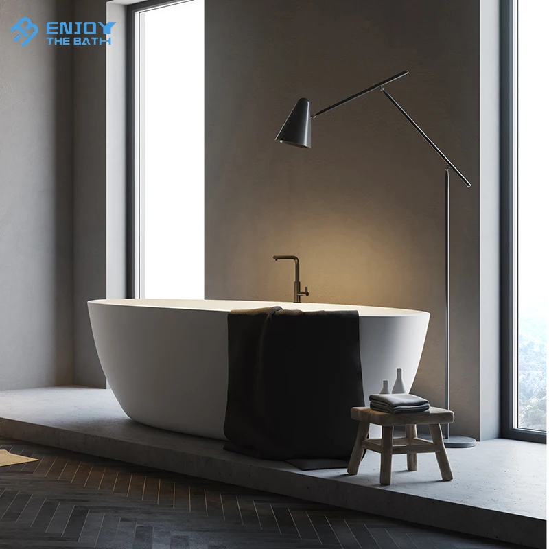 Built-In Bathtub Artificial Stone Bathroom Bath Tub Resin Solid Surface Drop In Bathtub