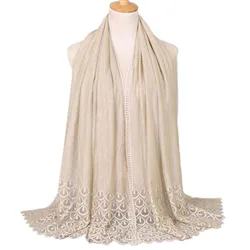 2019 New Spring Nylon Scarves For Women Shawls And Wraps Lady Pashmina Pure Long Cashmere Neck Head Scarf Hijabs Stoles Foulard