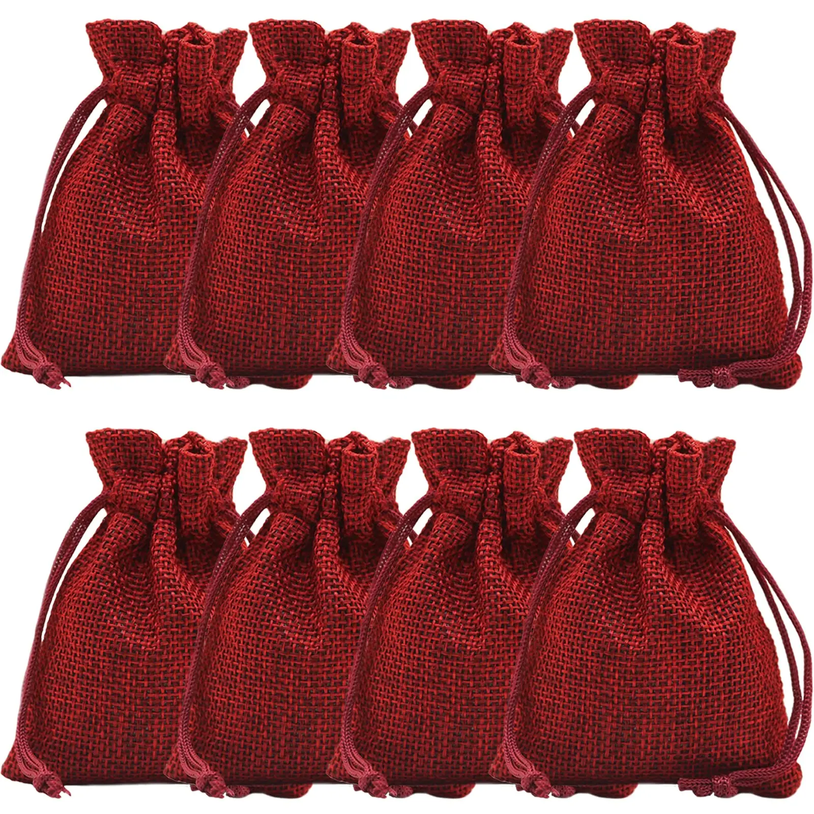 Reusable Linen Drawstring Bag for Party Burlap Tote Bags for Christmas Wedding Party and DIY Gift Craft Candy Packing