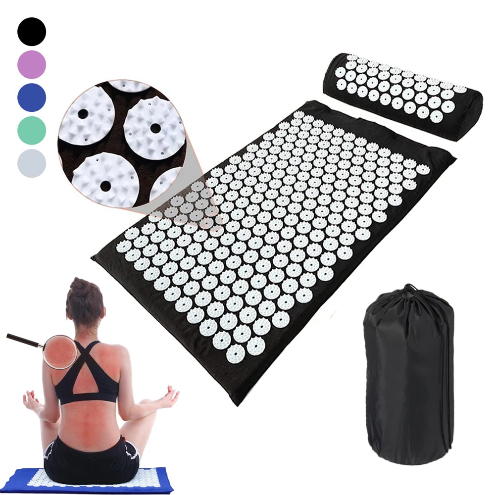 2024 Pain Relief Whole Body Massager Cushion Massage Shakti Mat Acupressure Relive Back Acupuncture Mat and Pillow Set