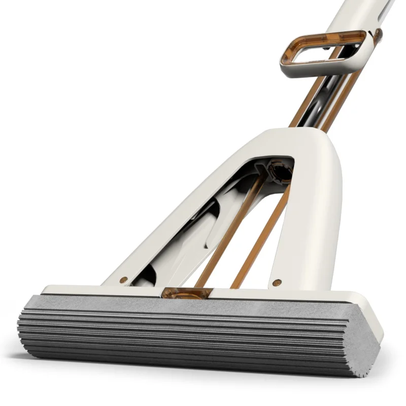 Larger 360 Easy Foldable Sponge Self Cleaning Hand Free Floor Squeeze PVA Mop with telescopic connected rod 33cm