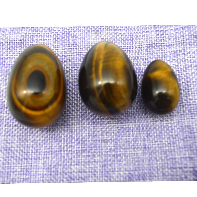 Wholesale Charming Natural Tiger Eye Stone Quartz Crystal Yoni Eggs for Women Kegel Exercise