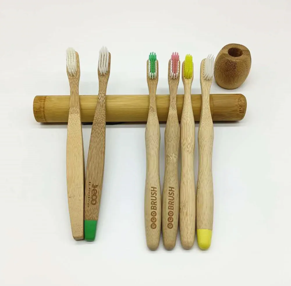 100% Biodegradable Bamboo toothbrush with Soft Bristle for Home Use
