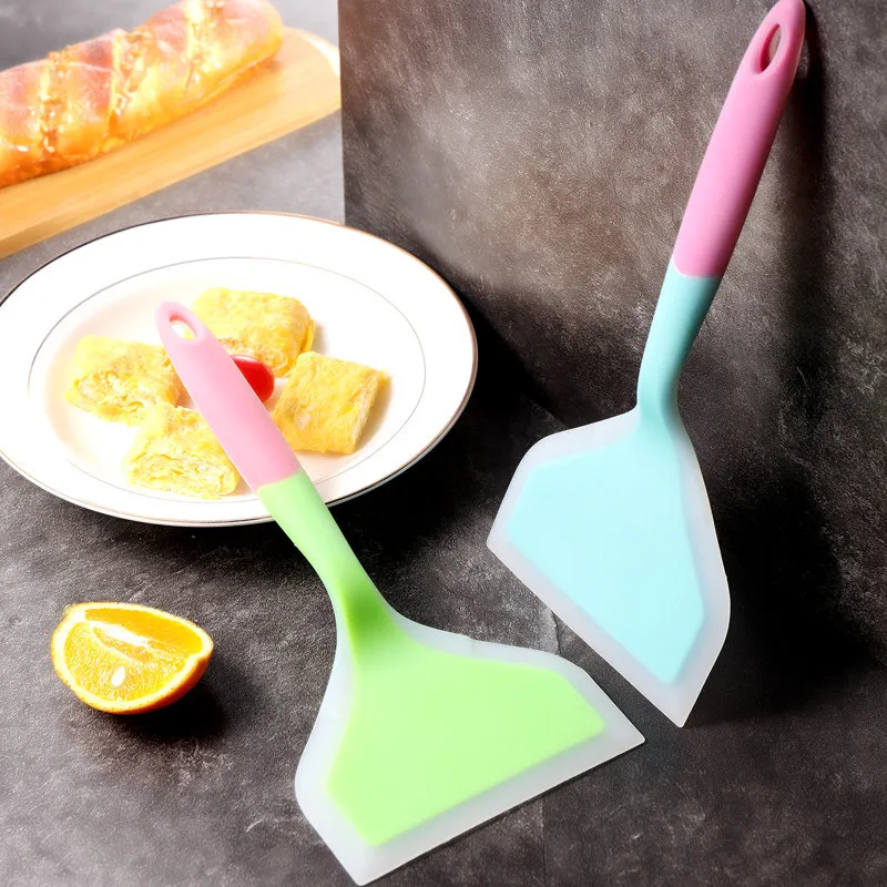 Silicone Spatulas Beef Meat Egg Kitchen Scraper Wide Pizza Shovel Non-stick Turners kitchen cooking tools