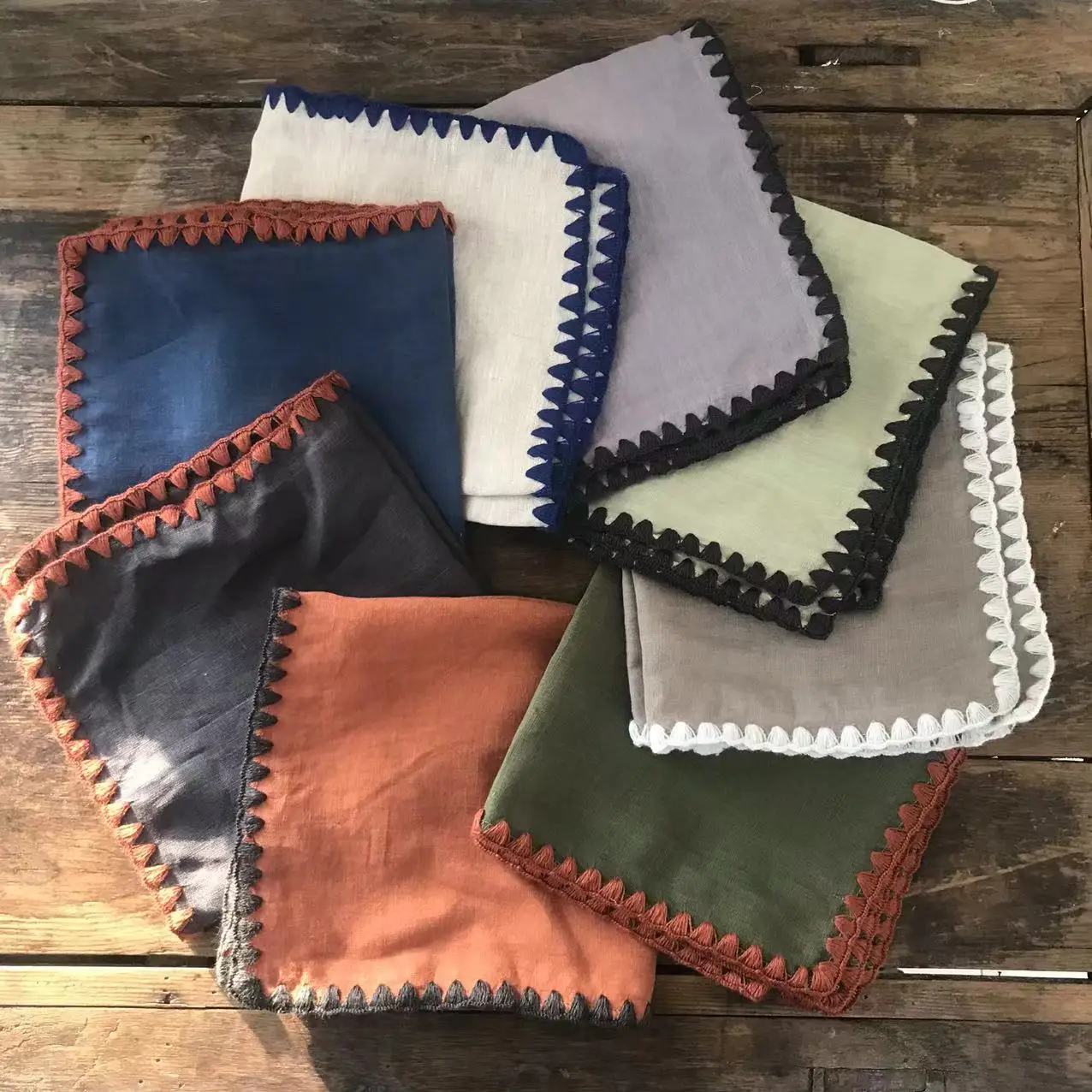 High Quality Solid Color Cotton Linen Fabric Customized Reusable Table Cloth Napkins for Home Hotel Restaurant Wedding