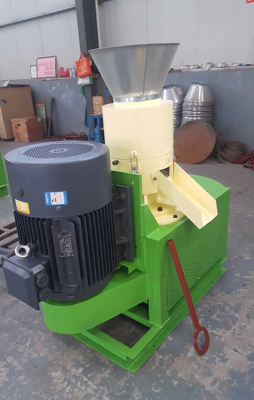 400-500kg/h Industrial Wood Sawdust Pellet Machine Carbon Black Rice Husk Pelletizer With 3 Year Warranty