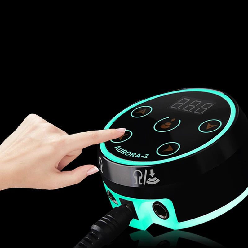 Factory  Sales Professional Tattoo Power Supply Aurora II Power Supply 2nd Gen l Voltage Dual Outputs Fits All Tattoo Machines