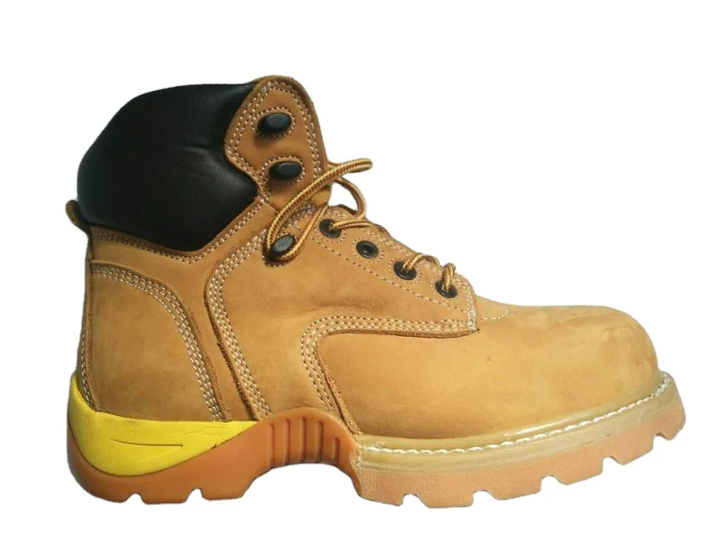 Top Quality Nubuck Leather Construction Men Safety Shoes Gas Station Work Safety Boots For Men Classical design working boots