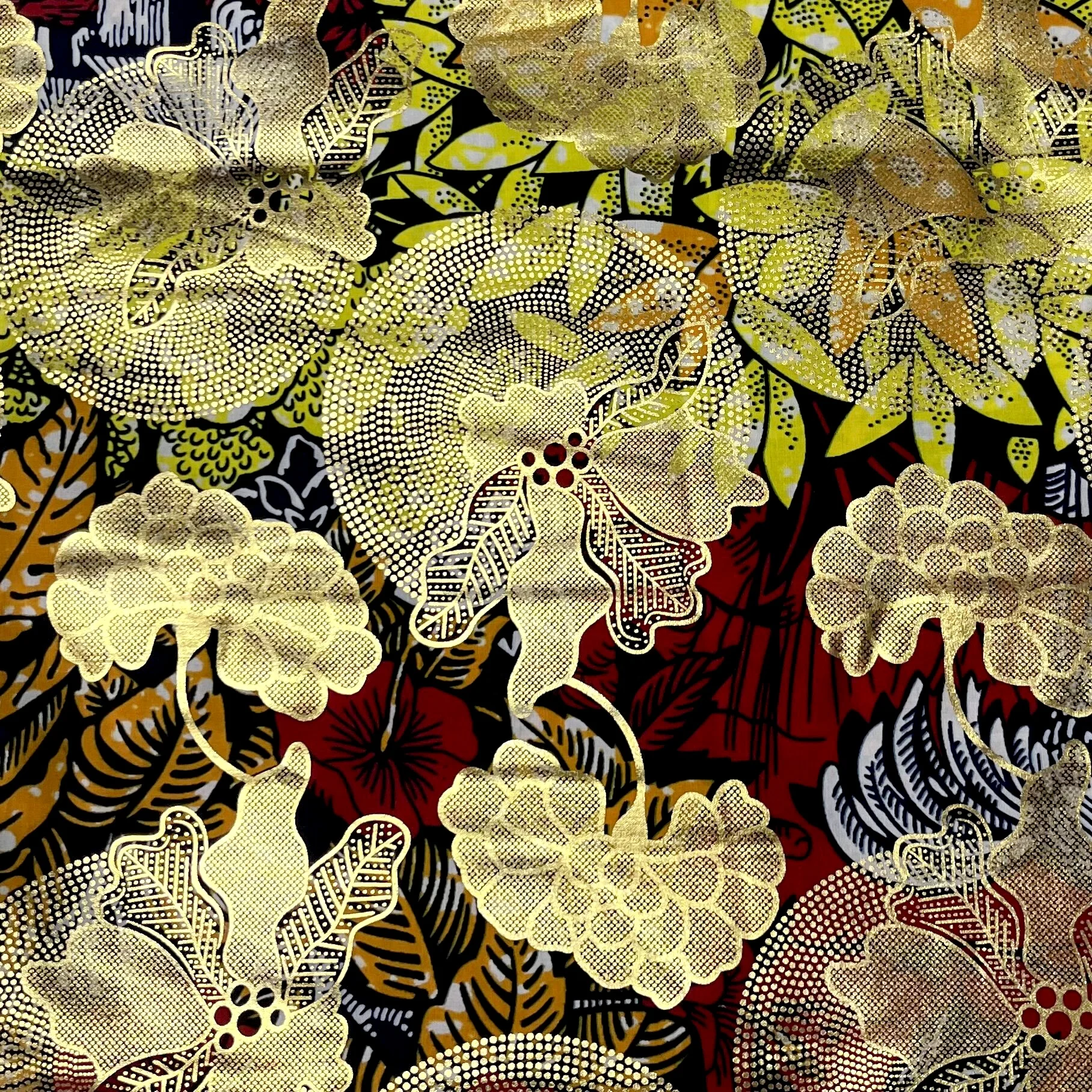 Mikemaycall 100% cotton Ankara prints fabrics African fabrics  super golden grand wax