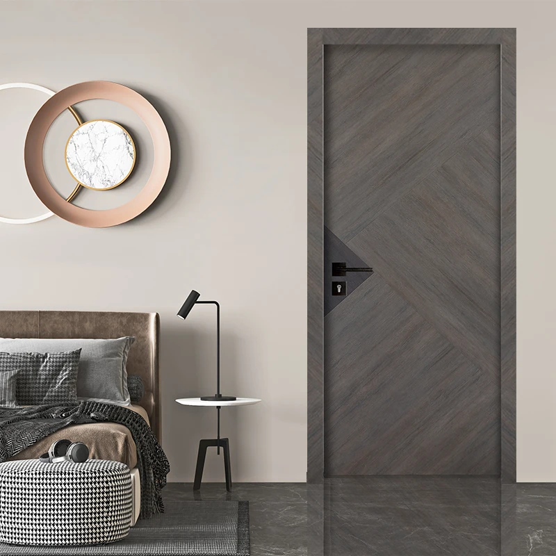 Melamine wood door for houses prehung MDF HDF wooden door panel for office for bedroom