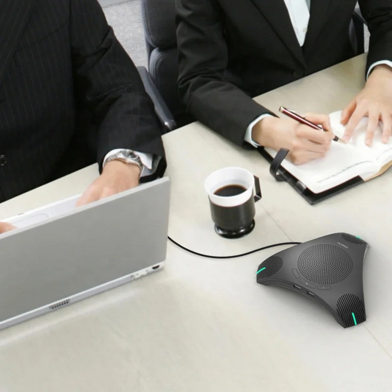 Home office business meeting mics USB desktop computer speaker with microphone portable conference speakerphone