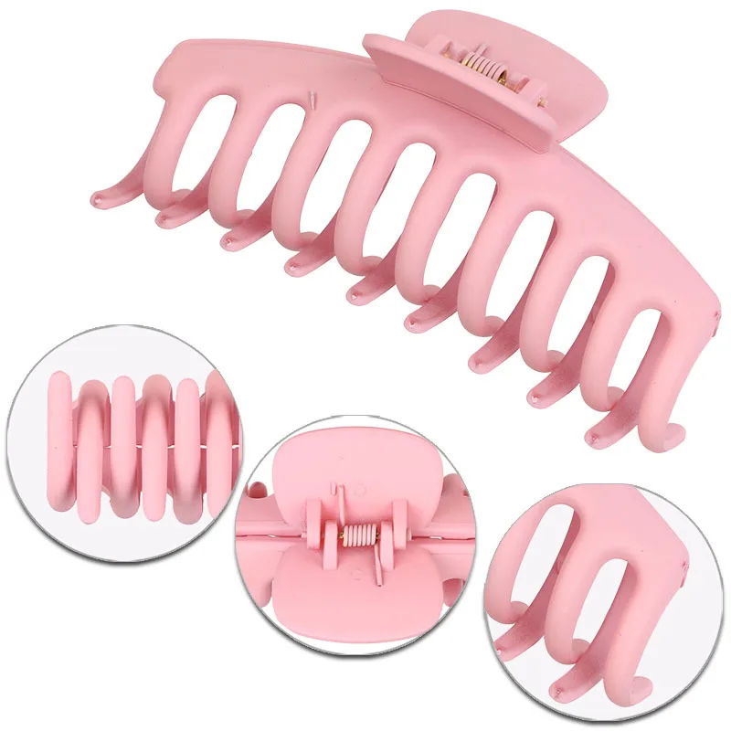 11cm Large Korean Hairgrips Frosted Banana Hair Clips Plastic claw clips Nonslip hair clamp Hair Claw Clips Women Matte