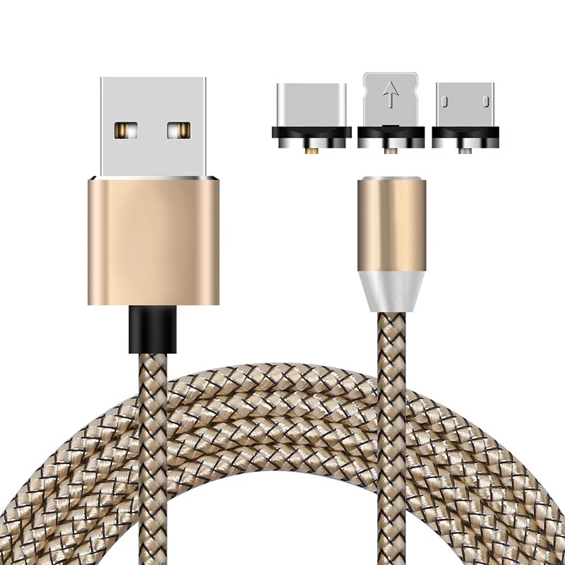 
3 in 1 Phone Strong Magnet Fast Charge Cable Magnetic Charging Data Cable USB Magnetic 