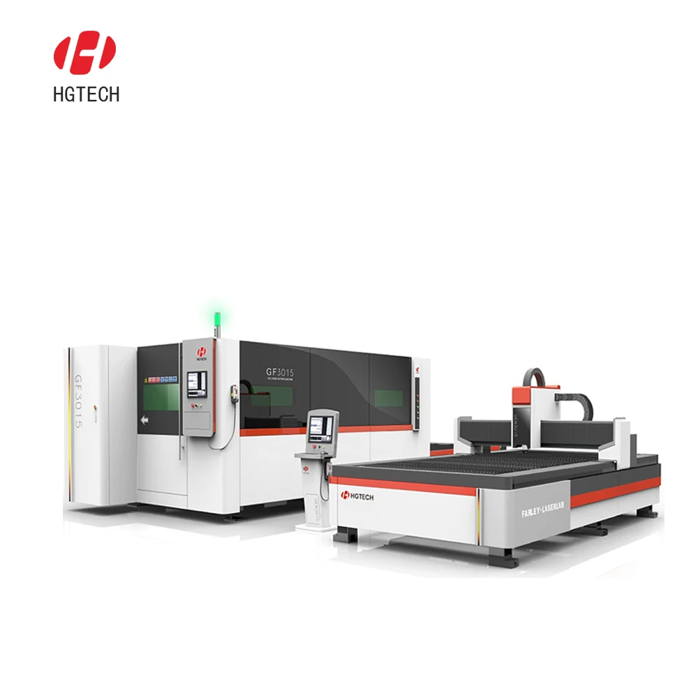 HGTECH High Quality Laser Cutting Machine Fiber Laser Cutting Machine Iron For Sheet Metal Stainless Steel