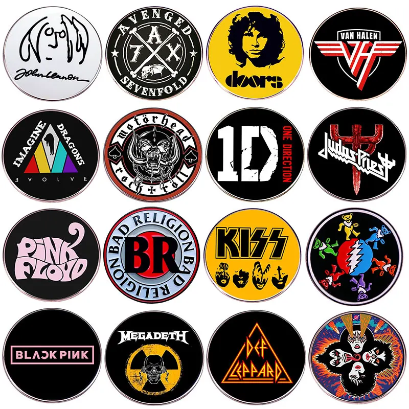 KISS Band Enamel Pins Rock Band Music Metal Brooch Badge Fashion Jewellery Clothes Hat Backpack Accessory Gifts
