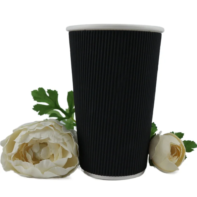 
Hot drinking insulation heat ripple takeaway coffee paper cup 