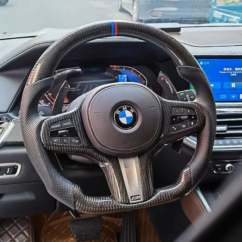 Custom M Sport Carbon Car Steering Wheel for Bmw M2 M3 M4 M5 M6 X5m X6m F80 F30 F31 F32 F10 F20 F22 F15 F16 F10 3 4 5 6 7 Series
