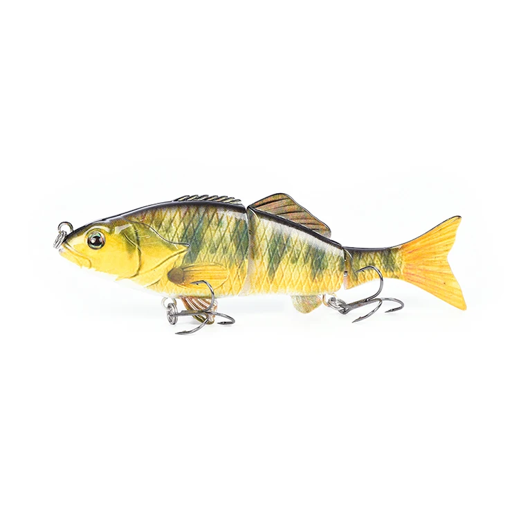 New lure 6inch 3 Segment trout perch lure muske milkfish bait boat for fishing with BBK hooks