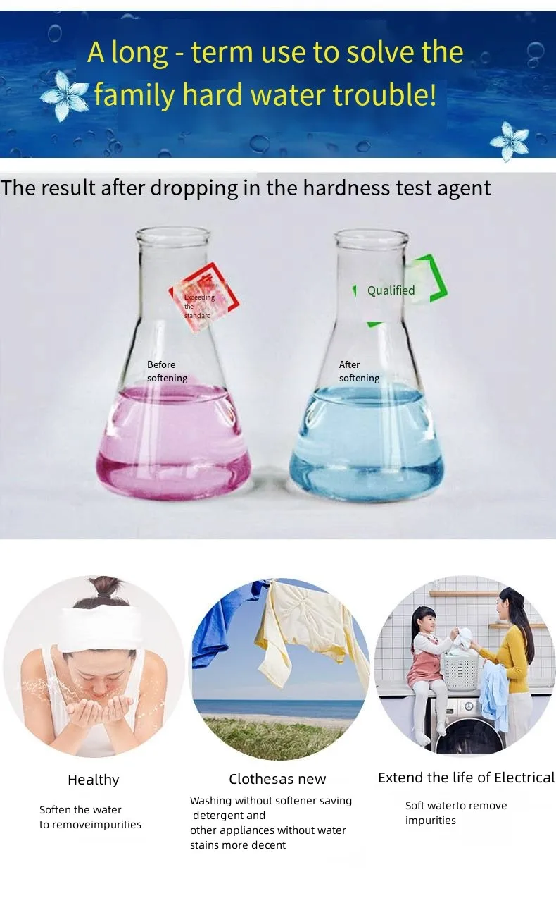 2000L/H Stainless Steel Household Brine Tank Ion Exchange Manual Water Filter Water Softener For Reduce Hardness