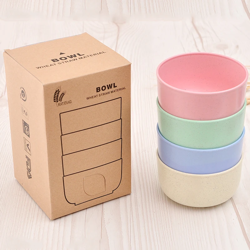 Small Fiber Dinner Cereal Soup Set Kid Nordic Salad Rice Noodle Large Ramen Wheat Straw Mixing Bowl