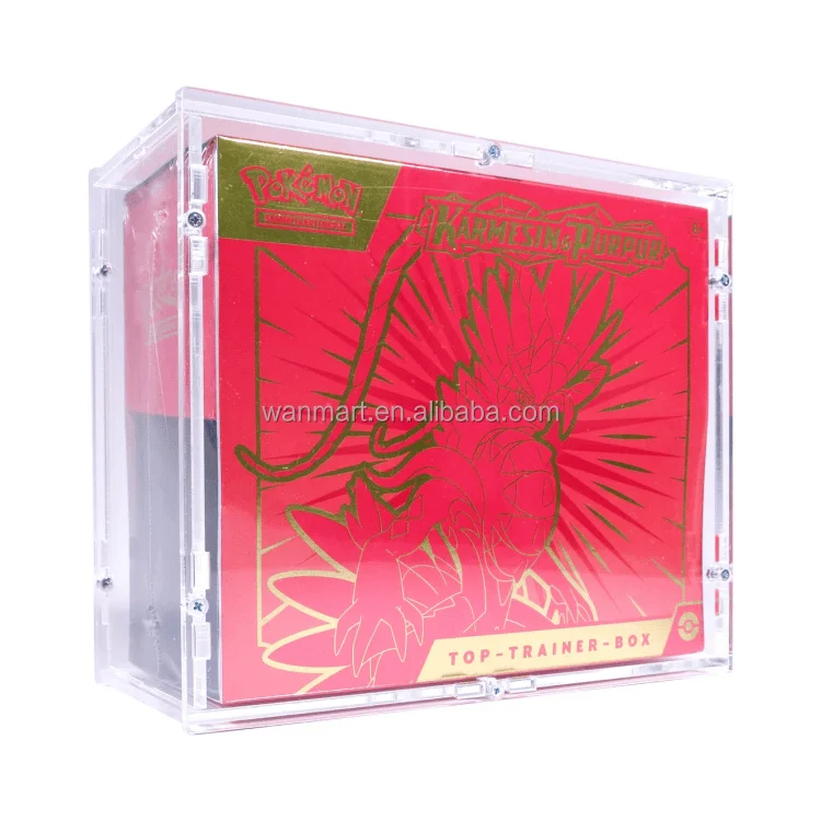 Custom Assembled Acrylic Pokemon Booster Box Acrylic Case For Pokemon Elite Trainer Box ETB TCG Case