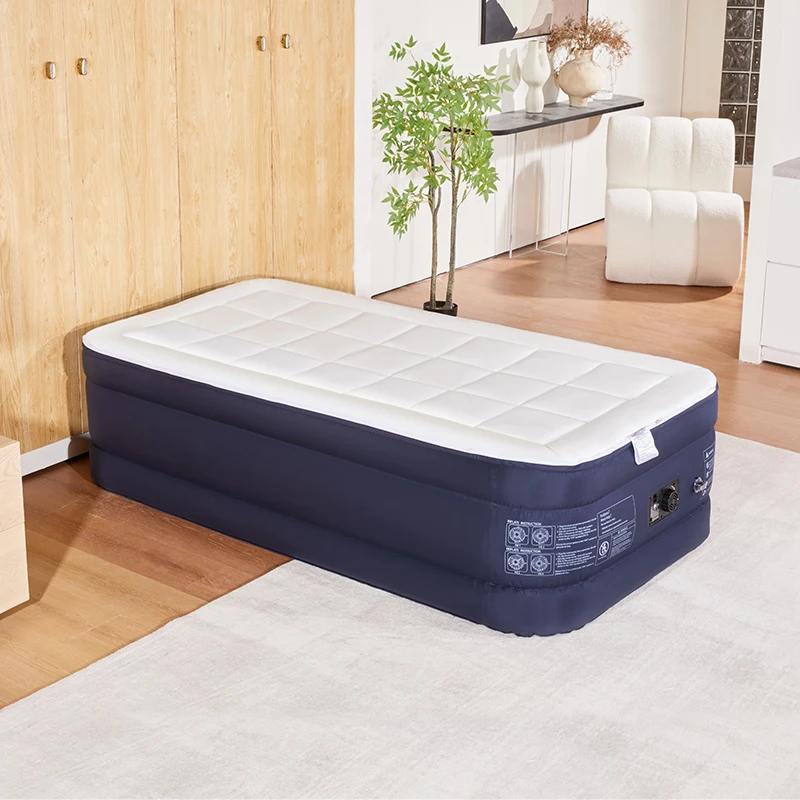 Factory Direct Sales Custom Air mattress Single Quilted Air Mattress Bed with built-it pump