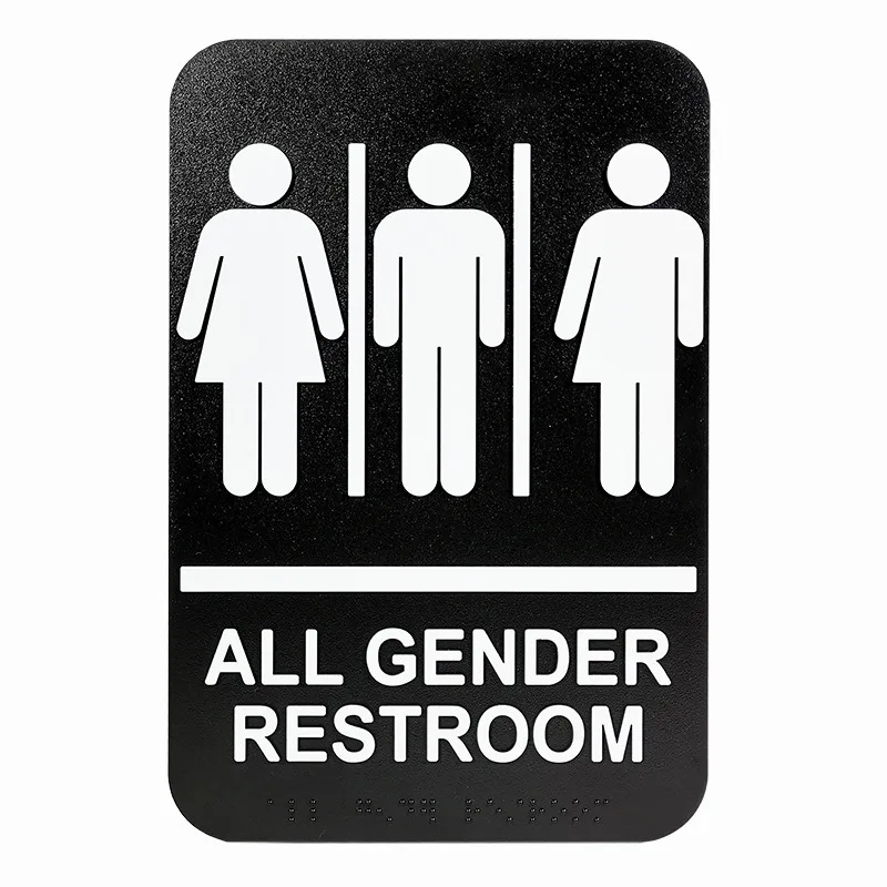 Braille Signage outdoor restroom sign hotel room number plate for way-finding