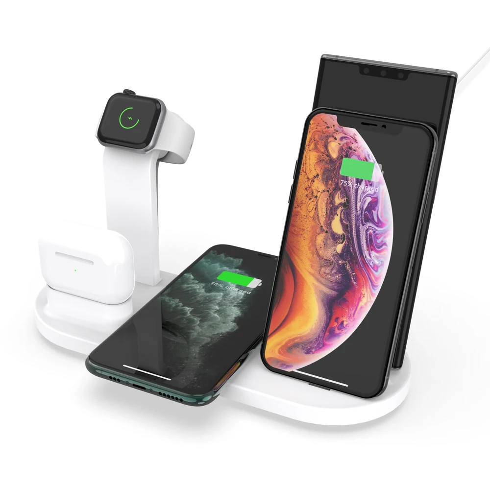 hot products top 20 amazon best sellers private label 5 in 1 multi charger station Wireless Quick Charging Fast Charger Pad