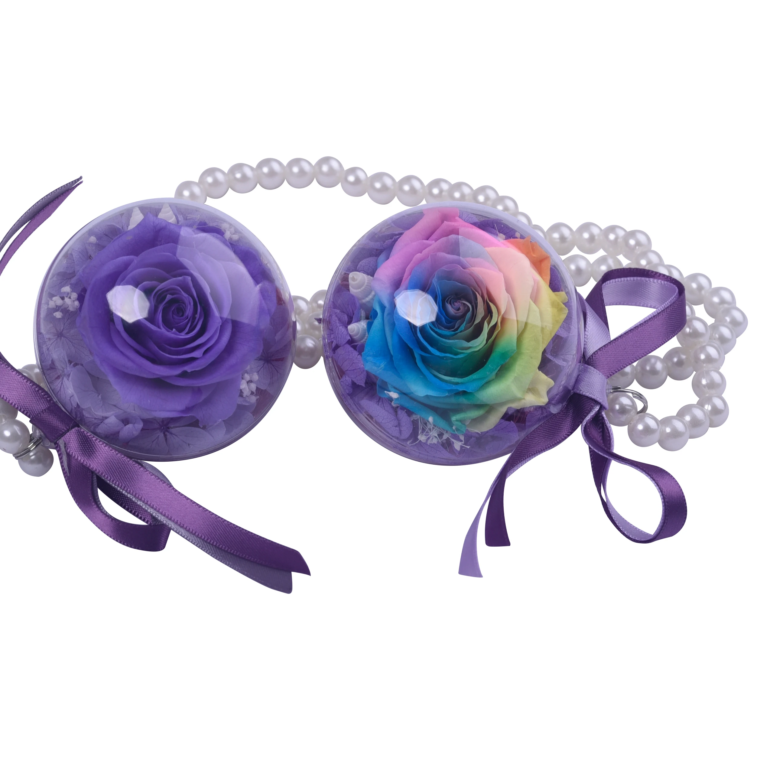 Wholesale new product ideas 2020 Cute Gift Preserved Roses Car Hanging Decoration Pendant