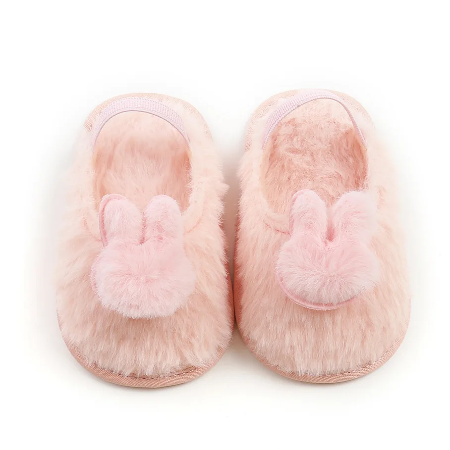 Fashion Faux Fur Baby Shoes Summer Cute Infant Baby Boys Girls Soft Sole Indoor Shoes