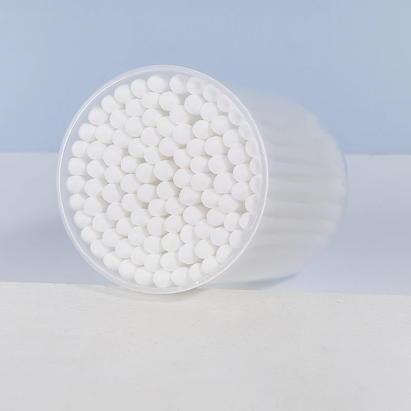 Wholesale Disposable Eco Friendly Pointed 100 Round Cotton Bud Swab