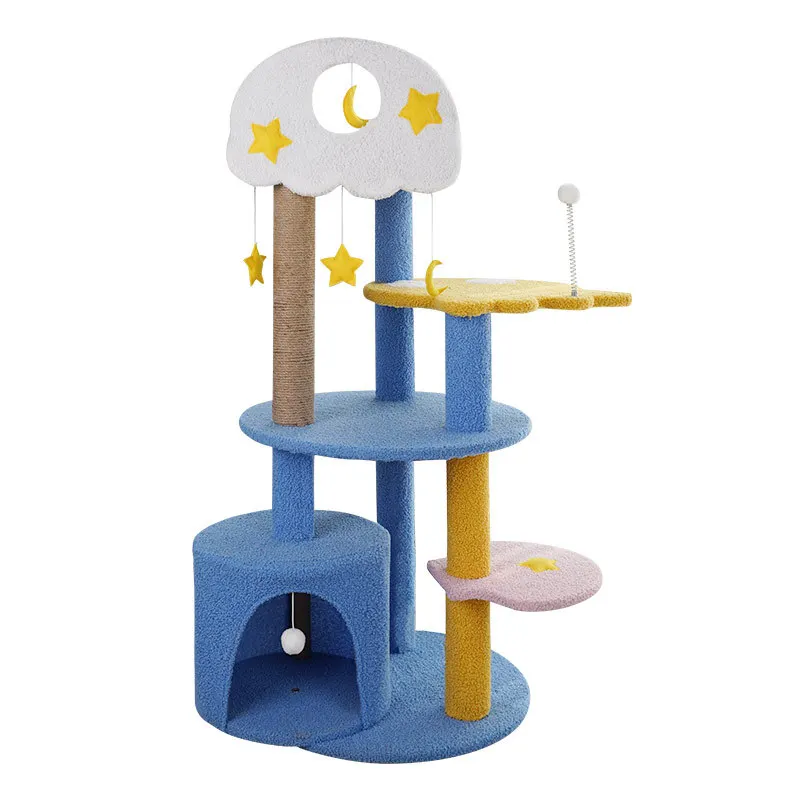 Whole sale high quality latest design pet toy factory supply flying model Cat Scratcher Cat Climbing Tree
