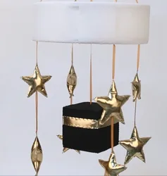 muslim baby mobile felt moon and star cube Kaaba Islamic cot mobile quran crib mobile
