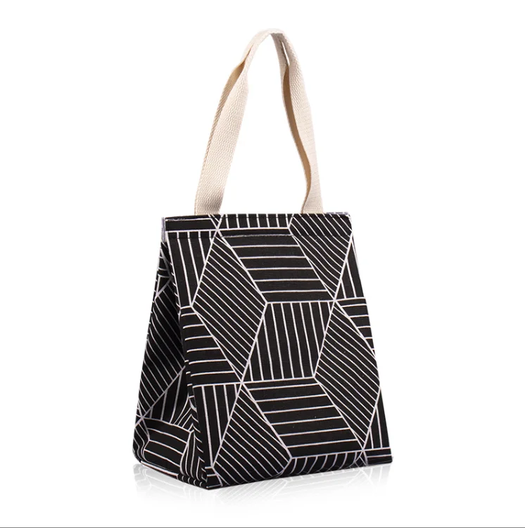 Insulated Lunch Bag Durable Wide Open Foldable Portable Lunch Tote with Interior Pockets Water Resistant Thermal Lunch Cooler