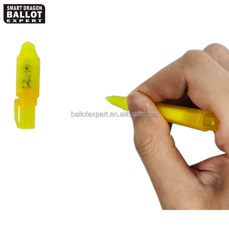 Hot Selling Fashion Invisible Ink Pen Customized Invisible UV Light Pen For Kids And Adults
