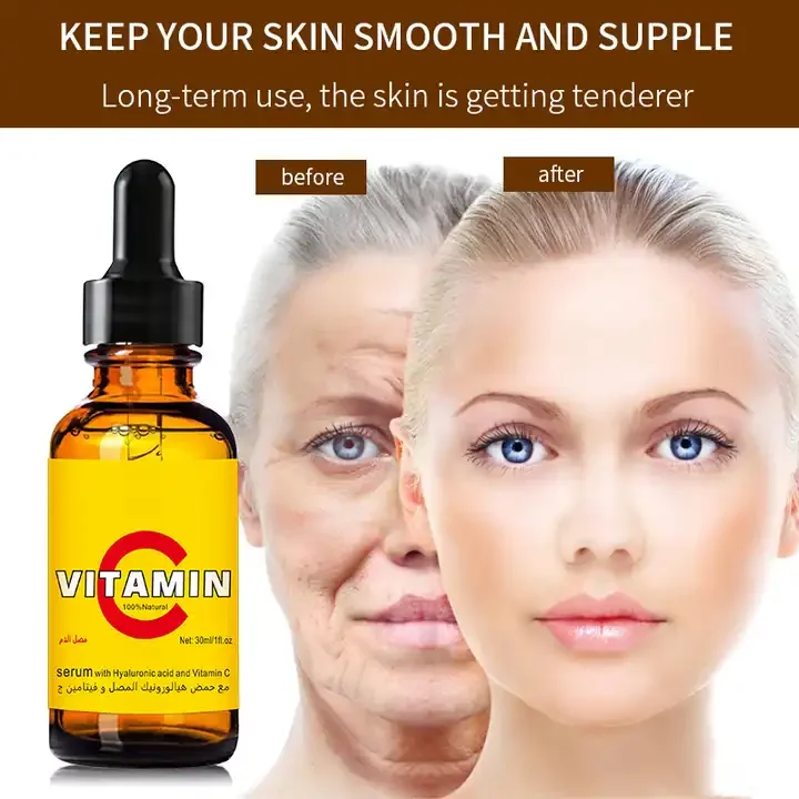 Cosmetic Factory Whitening Anti-Aging Skin Care 99% Pure Natural Organic 30Ml Hyaluronic Vitamin C Acid Face Serum