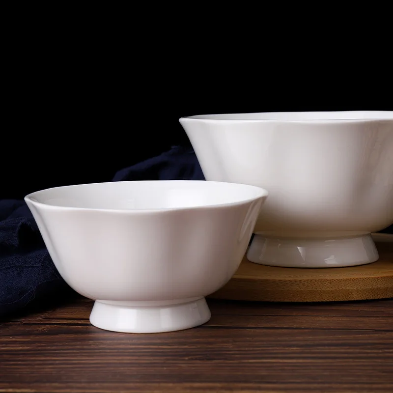 Ceramic Footed Bowl Round Pedestal Bowl Decorative Fruit Bowl Holder Dessert Display Stand for Kitchen Counter Fruit Salad Tray