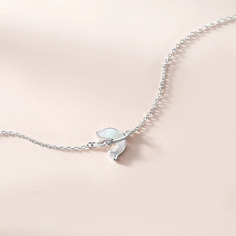 Vana S925 sterling sliver  Fashion Dolphin Pendant  Necklace For Women
