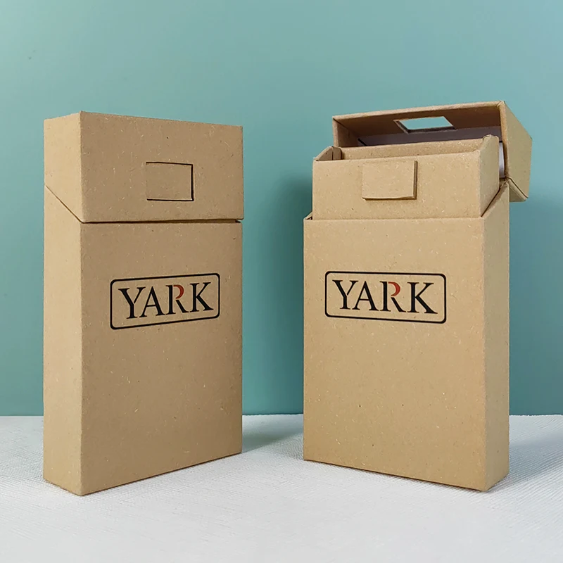 Custom Child Resistant Kraft Paper 10 Packs Cardboard Case Child Proof Biodegradable Cigarette Style Packaging Container Boxes