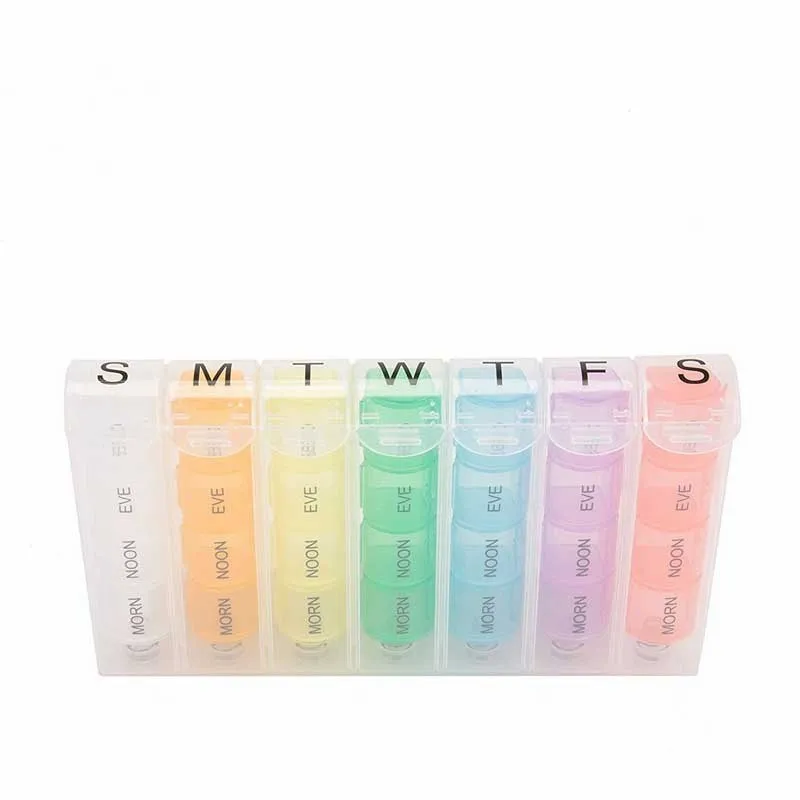 7 Day Plastic Medical Organizer Weekly Pill Box