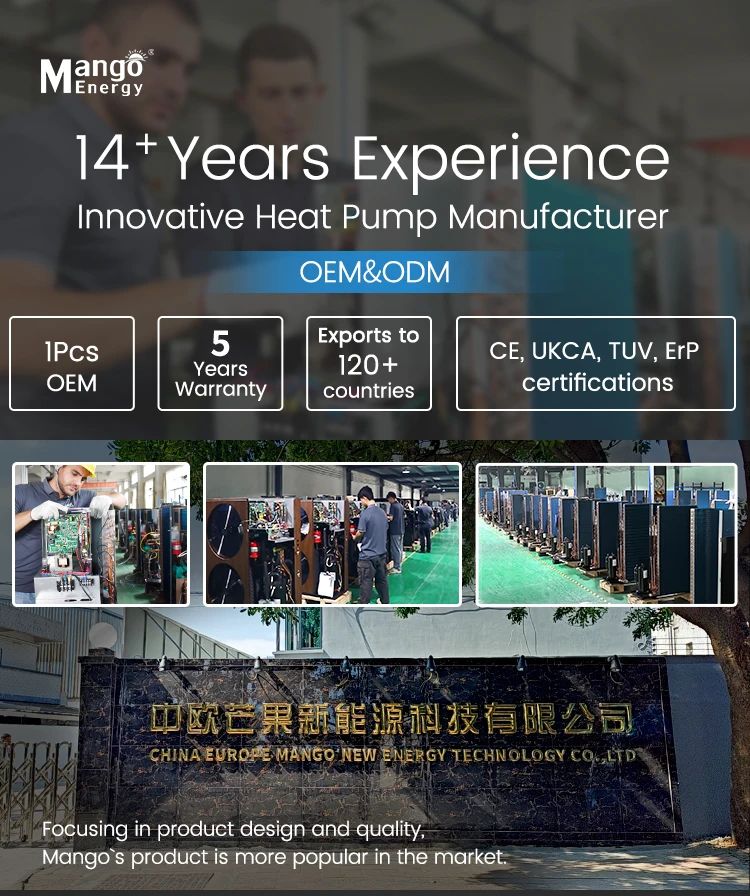 Monoblock DC Inverter heating system Heat Pump single fan R290 cooling Air source 75°c hot water heat pump