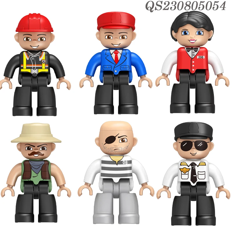 QS High Quality Mini Cartoon Figures Kids Educational Variable Style Plastic Building Blocks Doll Toys For Children Funny Gift