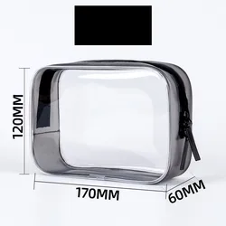 New  portable wholesale large capacity waterproof pvc small transparent storage toiletry makeup cosmetic bag