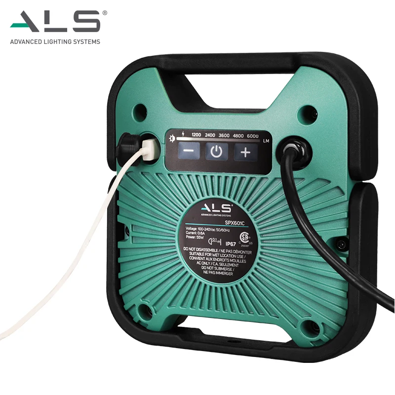 ALS 6000lm Multifunction Handheld LED AC Professional Emergency Lighting Working Flood Light