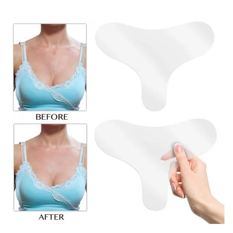 
T-Shaped Anti-Wrinkle Clear Silicone Cleavage Pads Self-Adhesive Skin Beauty Reusable Wrinkle Patch 