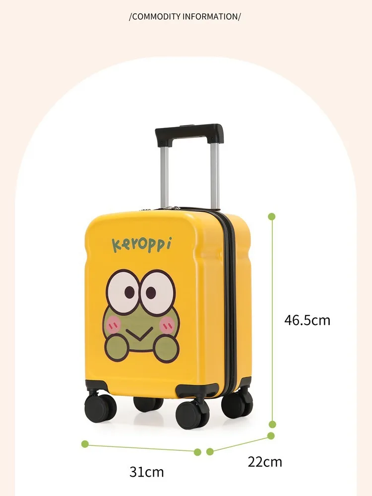 Sanrioed Kawaii Anime Suitcase Cinnamoroll Pochacco Kuromi Beautiful Cabin Luggage Trolley Bag Universal Wheel Spinner Caster