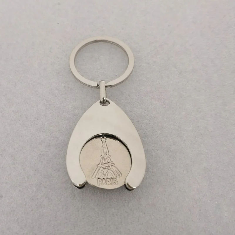 advertising shopping cart token keychain Creative Currency coin purses keychain coin holder keychain