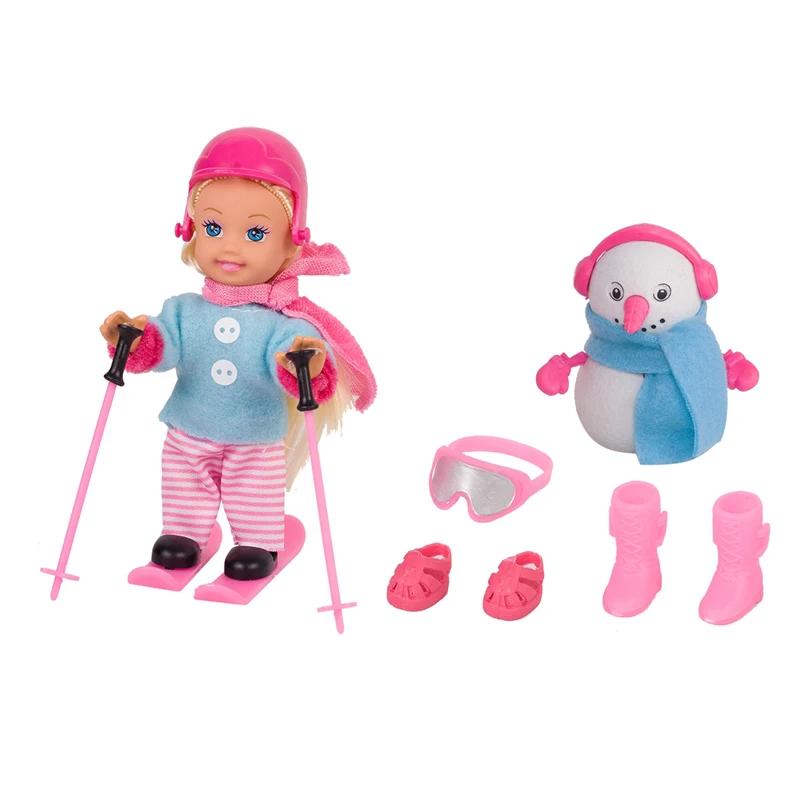 Fashion doll set 4.5inch fashion doll beautiful clothes for girls toy