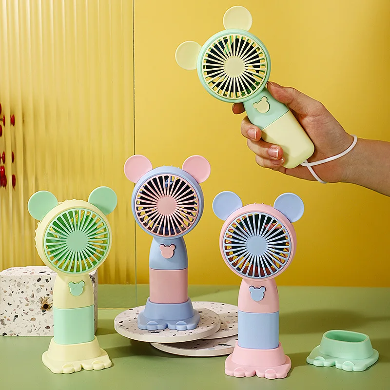 Mini Handheld Fan USB Rechargeable Portable Fan 3 Wind Speeds Can be Phone Stand For Shopping
